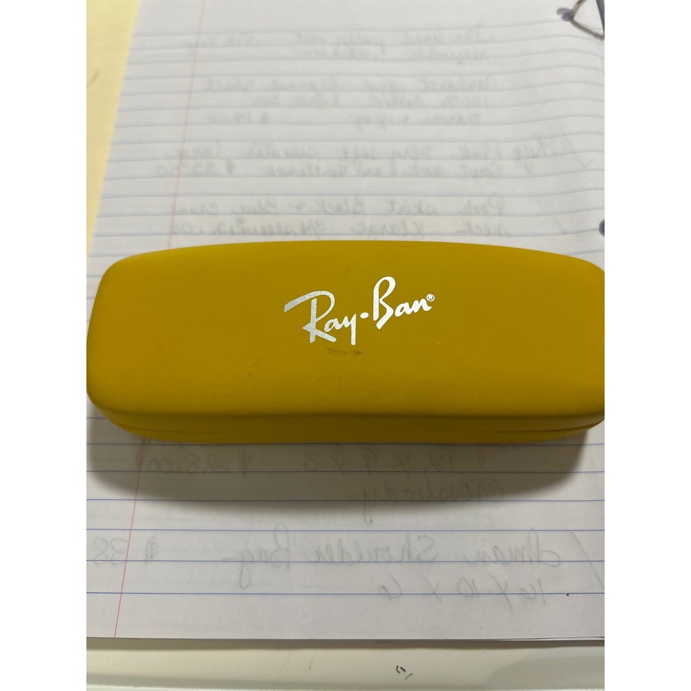 Ray Ban‎ Sunglasses Case Yellow Hard Clam Shell Eyeglasses Spectacles